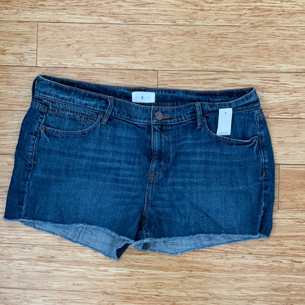 NWT Lou & Grey Frayed Hem Distressed Jean Shorts